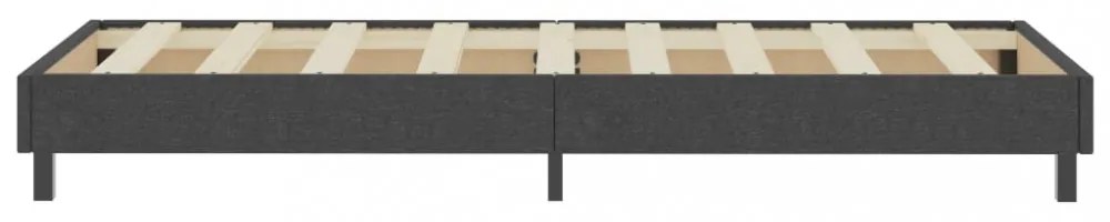 sötétszürke rugós szövetágy 80 x 200 cm