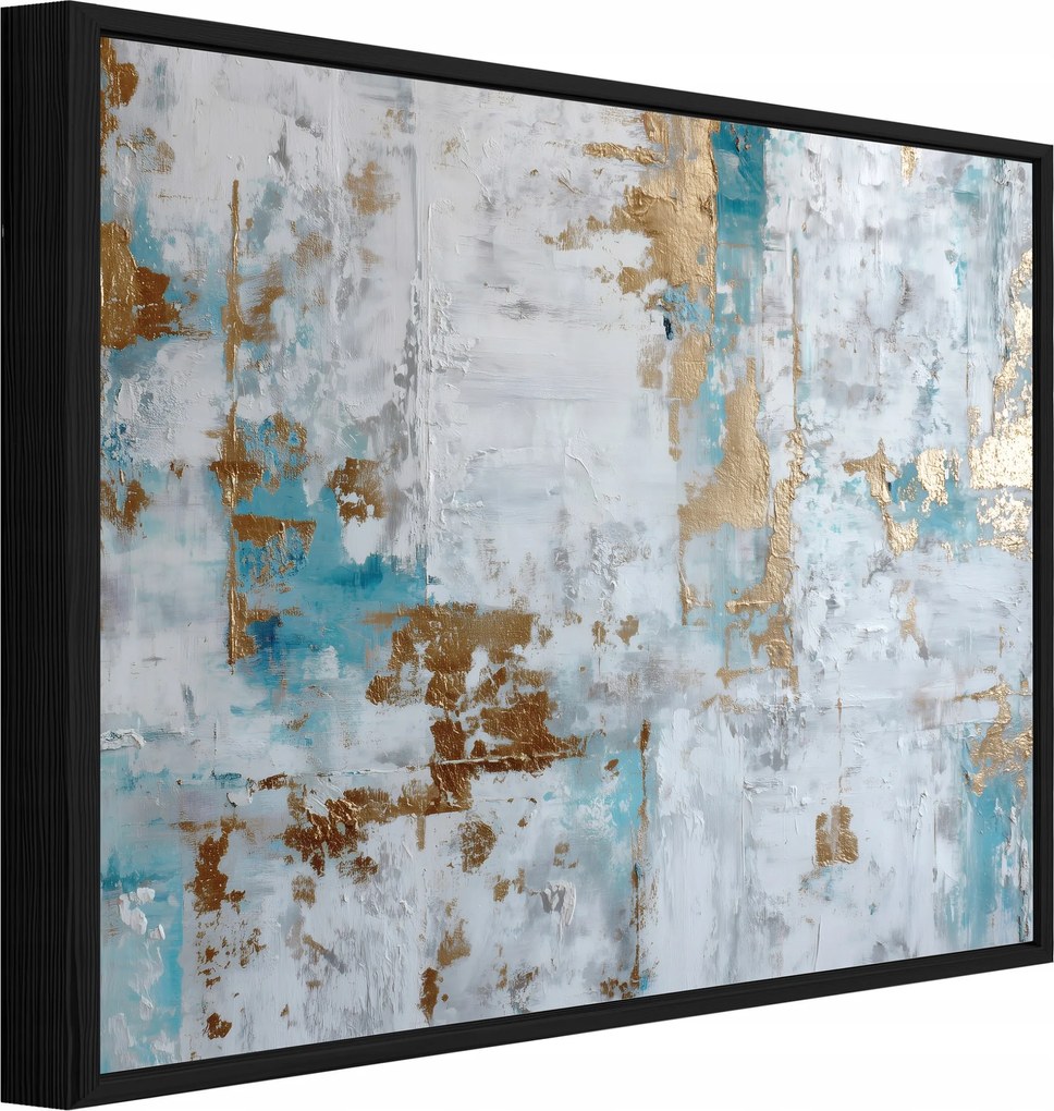 Vászonkép Fekete Keretben Absztrakt Beton Nappali Hálószoba 60x40