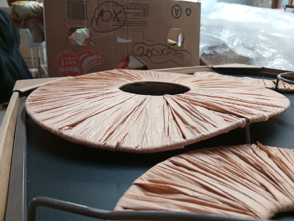 AKCIÓ Fali dekoráció CIRCLES fémből 48x68 cm, fehér / bézs II. minőség