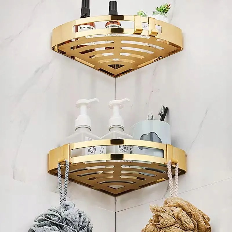 Fürdőszobai Zuhanypolc SUS304 arany2DB