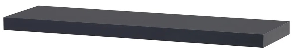 Falipolc, sötét szürke, 80 x 24 x 4 cm, matt