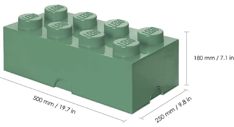 Khaki zöld tárolódoboz - LEGO®