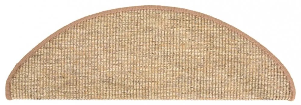 15 db világosbarna öntapadó lépcsőszőnyeg 65x21x4 cm