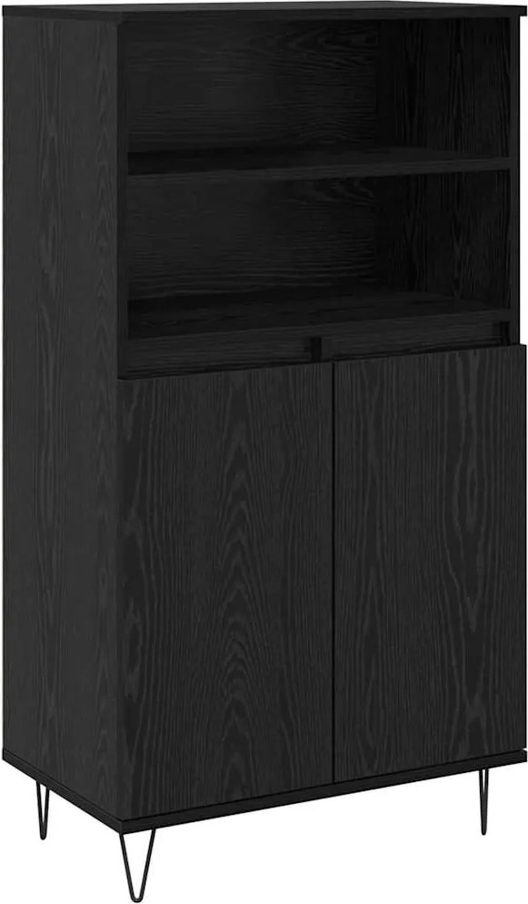 vidaXL Magasfiú Fekete 60 x 36 x 110 cm Faanyag