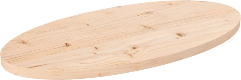 vidaXL tömör fenyőfa asztallap 70 x 35 x 2,5 cm ovális