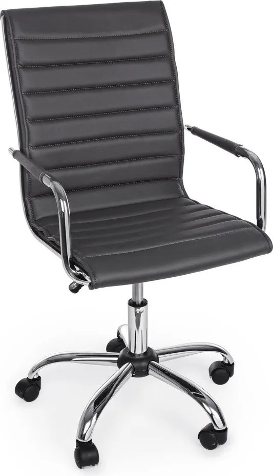 Sötétszürke bőrutánzat irodai szék Perth – Yes Everyday