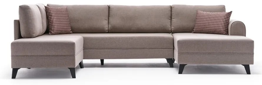 Bézs sarokkanapé (U alakú) Belen – Balcab Home