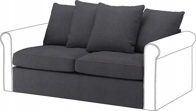 Ikea Gronlid Huzat 2-személyes kihúzható kanapéhoz, Sporda sötétszürke