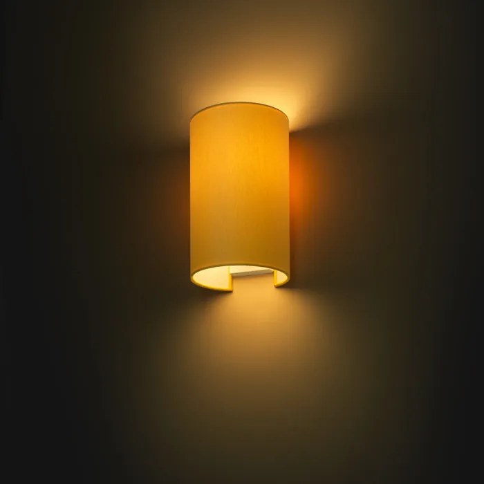 RENDL RON W 15/25 fali lámpa Chintz sárgabarack/fehér PVC 230V LED E27 15W