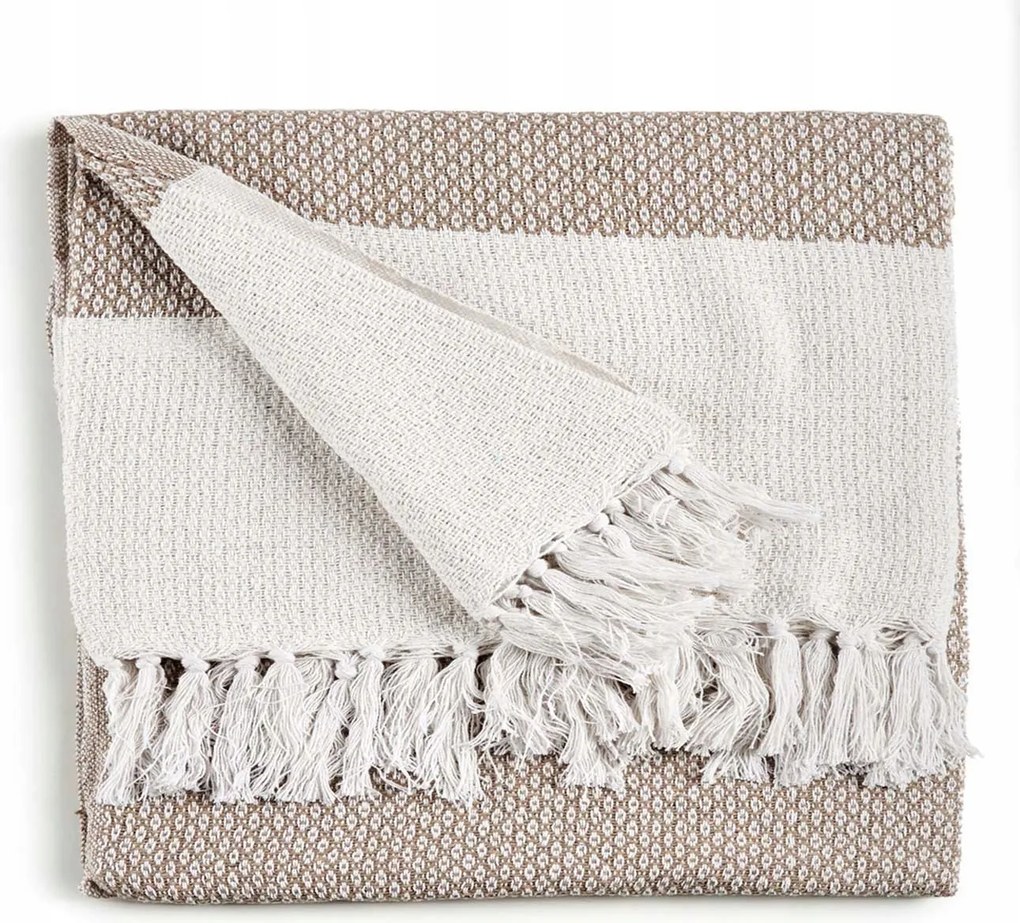 Pamut Ágytakaró 130 X 160 CM Bézs 100 % Pamut