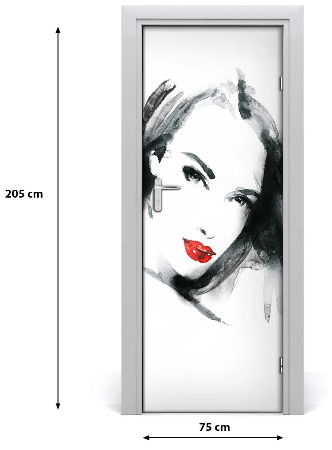 Poszter tapéta ajtóra Portré, nő 75x205 cm