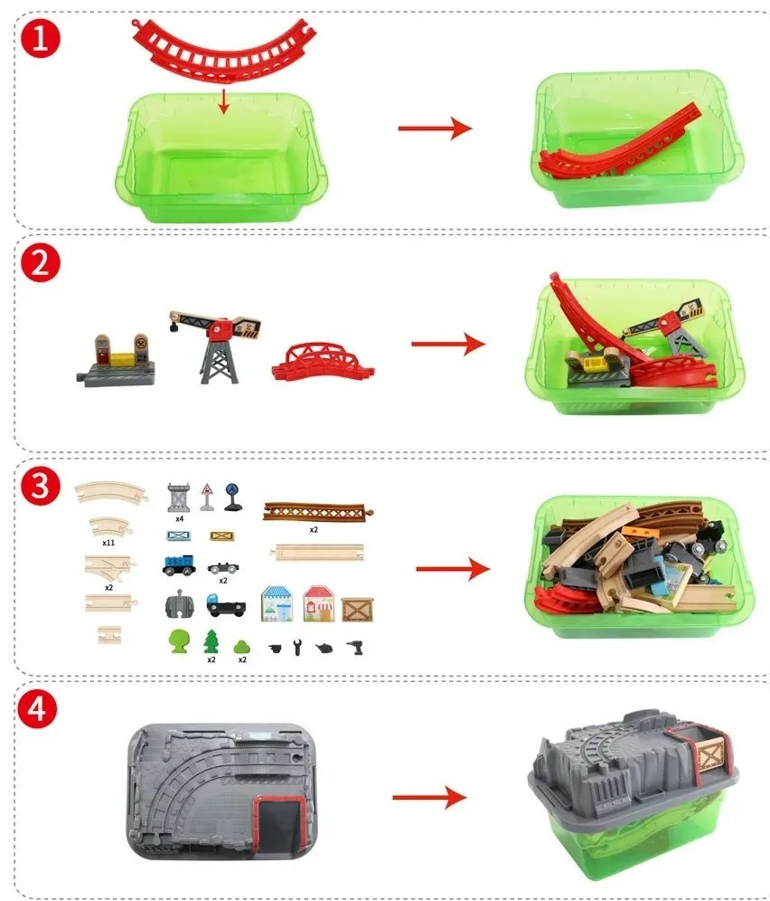 Hape Train pálya játékdobozzal