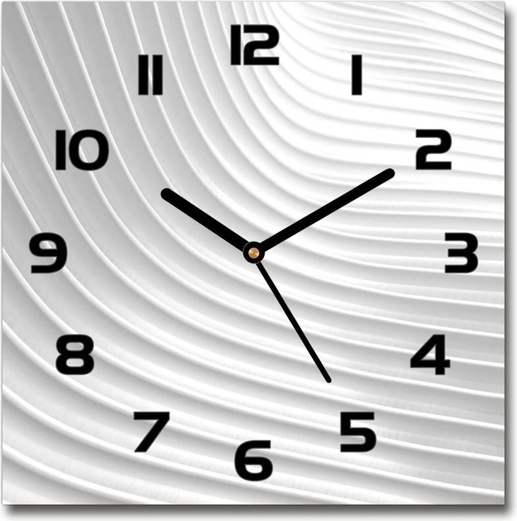 Négyzet alakú üveg falióra Absztrakt vonalak 30x30 cm