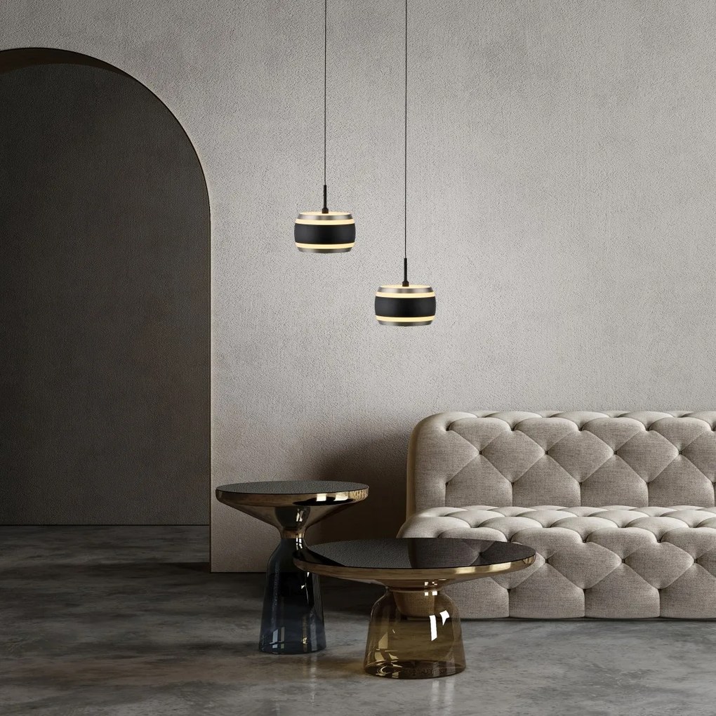 Paul Neuhaus modern függeszték pure falling rings fekete pln2503-18