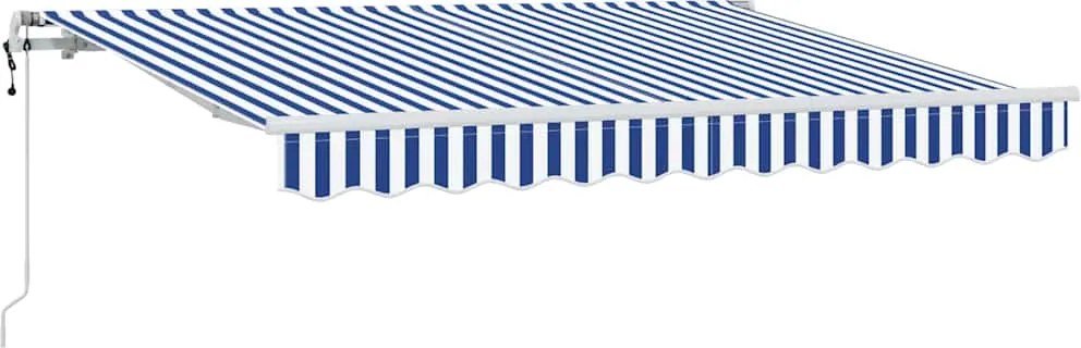 vidaXL Behúzható napellenző Kék 250 x 200 cm szövet