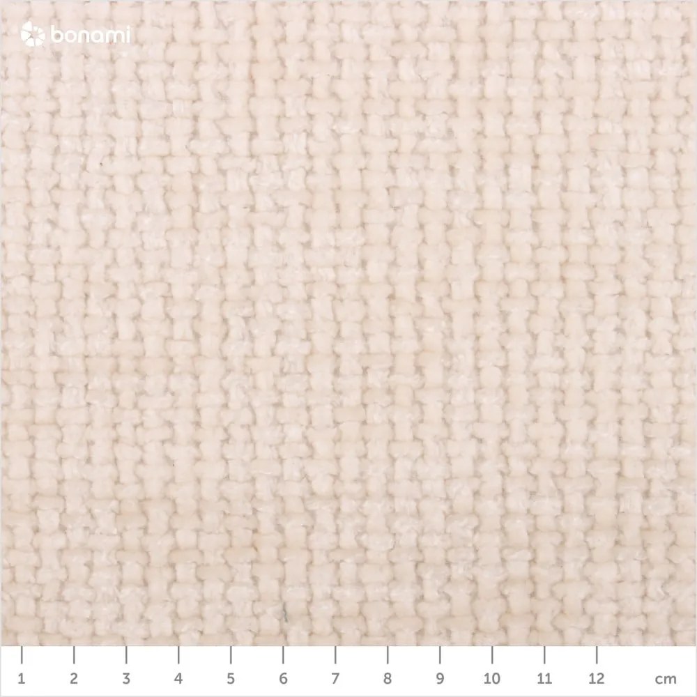 Krémszínű kárpitozott ágyneműtartós franciaágy ágyráccsal 180x200 cm Miley – Micadoni