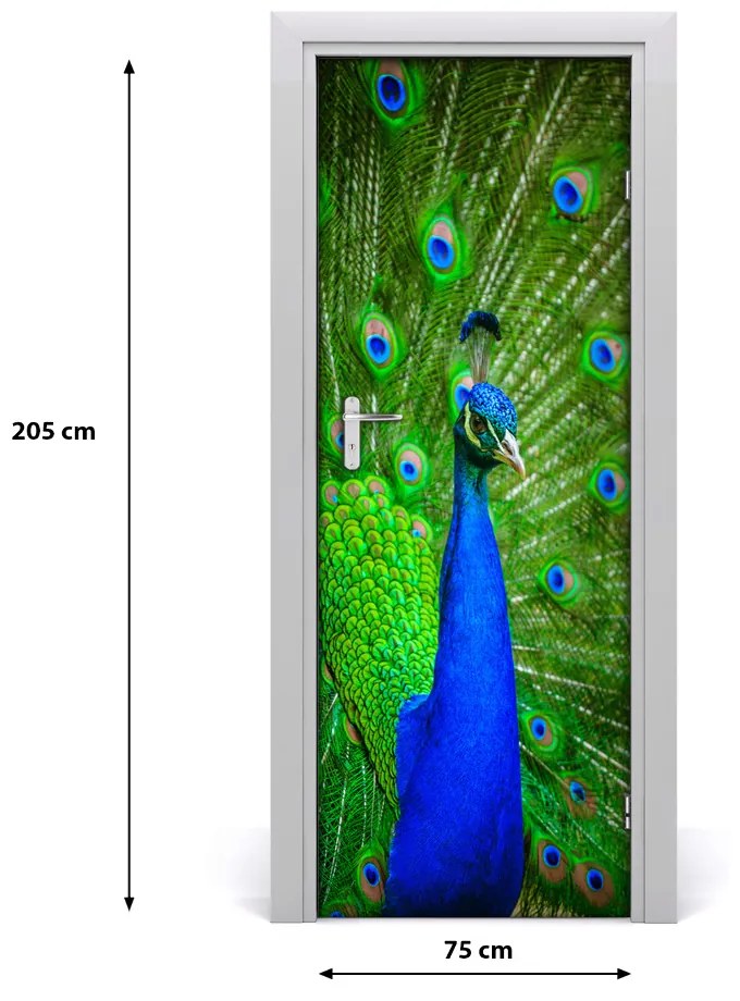 Ajtó tapéta Páva 75x205 cm