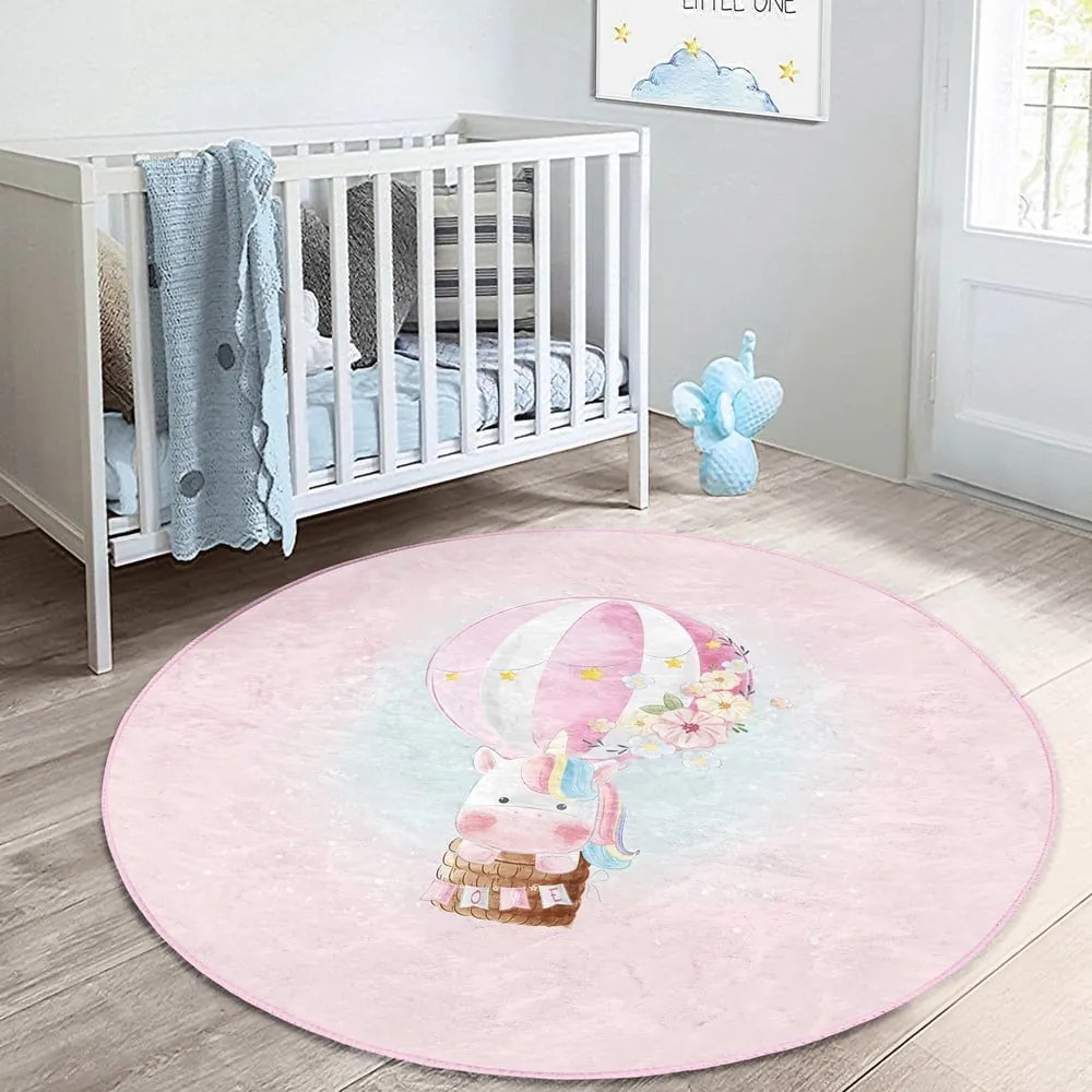 Rózsaszín gyerek szőnyeg ø 80 cm Comfort – Mila Home