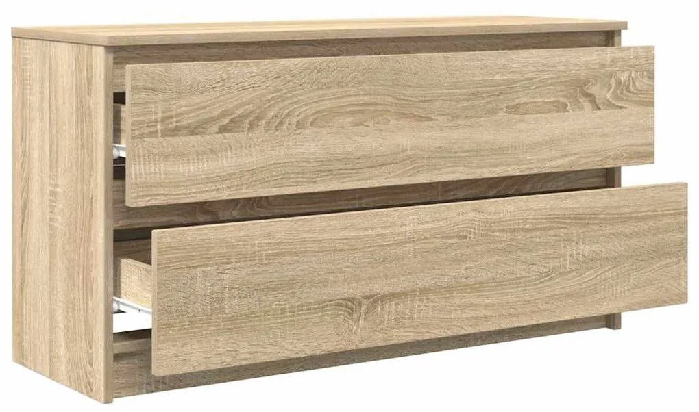 sonoma tölgy színű szerelt fa TV-szekrény 100x35x54 cm