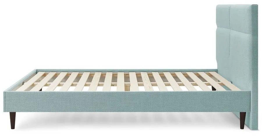 Türkiz kárpitozott franciaágy ágyráccsal 180x200 cm Elyna – Bobochic Paris