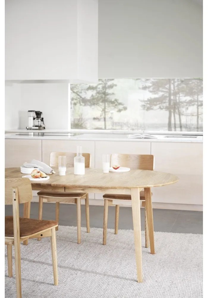 Konyakbarna-natúr színű bőr utánzat étkezőszék szett 2 db-os Wolcott – Rowico