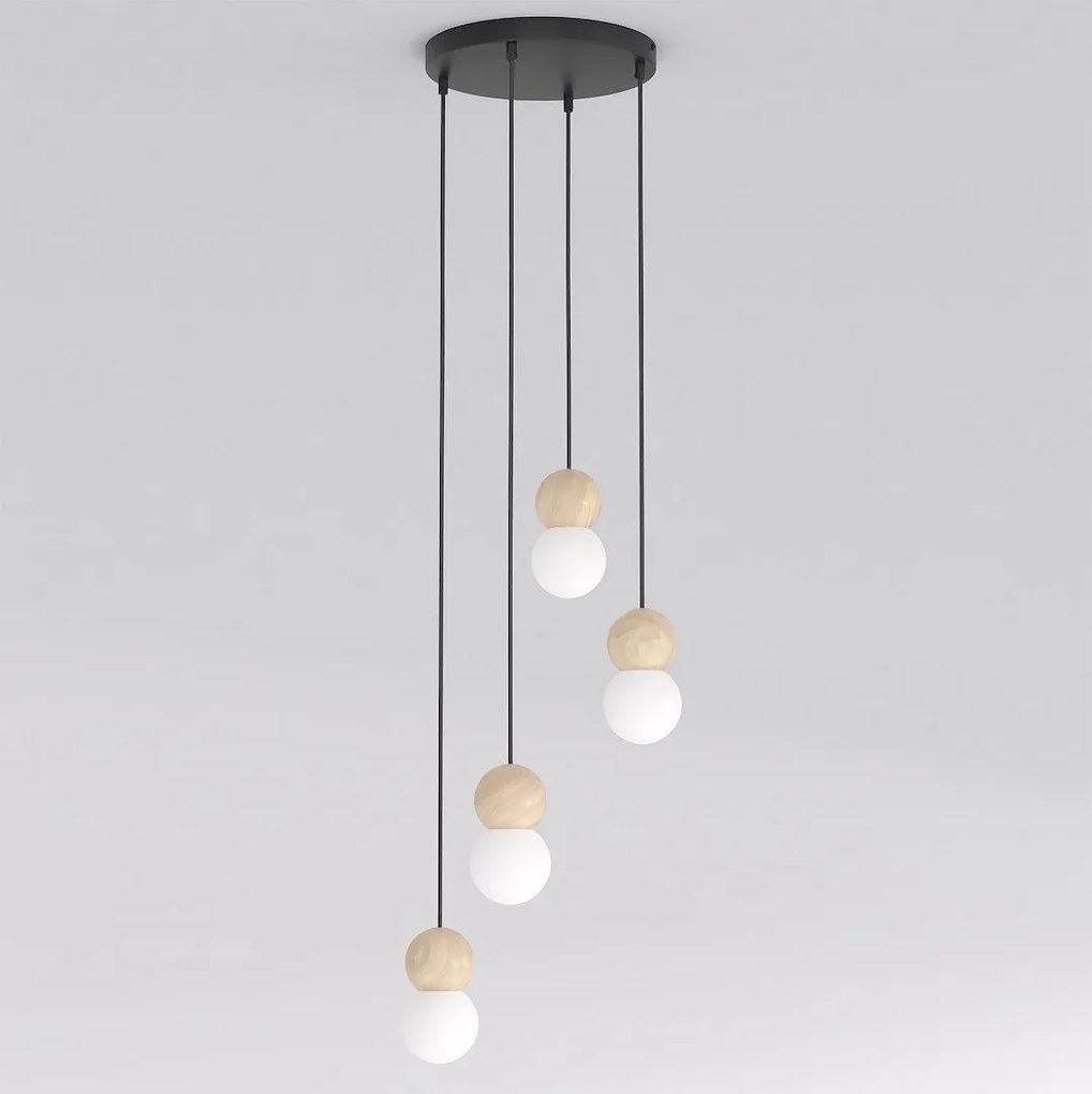 Emibig modern skandináv függeszték loop fehér fekete emi1675/4