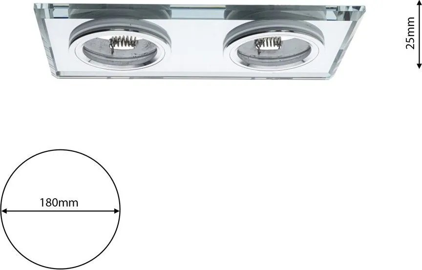 Eko-Light EKOS919 Beépíthető spotlámpa 2X50W/GU10 IP20