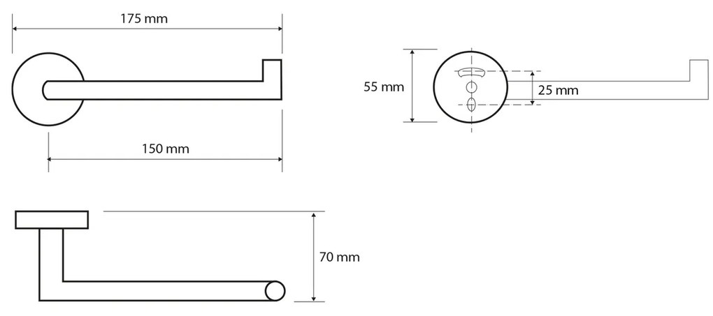 Sapho XR703W X-Round fehér WC-papír tartó, fehér