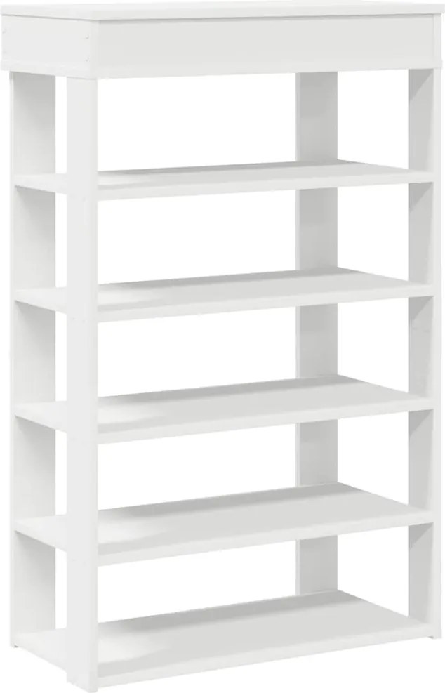 vidaXL fehér szerelt fa cipőtároló szekrény 60x30x98 cm