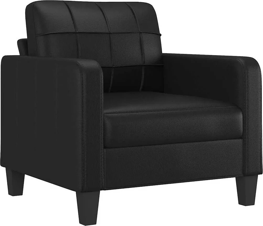 vidaXL fekete műbőr kanapéfotel 60 cm