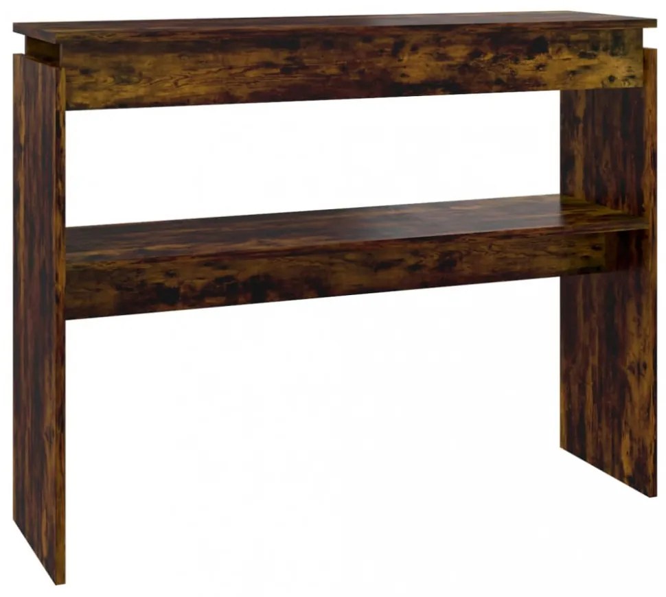 füstös tölgy színű szerelt fa tálalóasztal 102 x 30 x 80 cm
