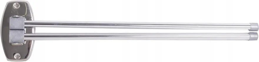 Fürdőszobai törölközőtartó króm acél 2 karos forgatható 48 cm