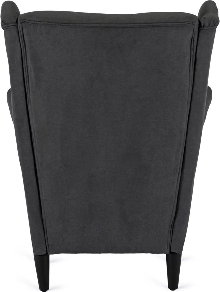 Fotel Wypoczynkowy EVAN 2 z Podnóżkiem Ciemnoszary