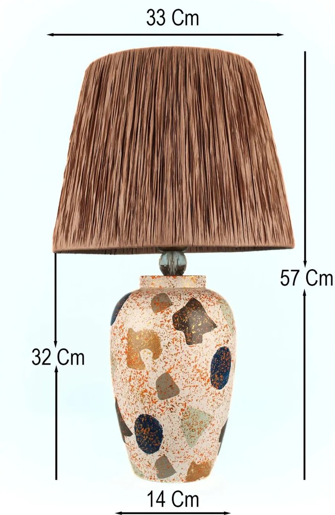 Kerámia éjjeli lámpa, Ø33 cm – BK047