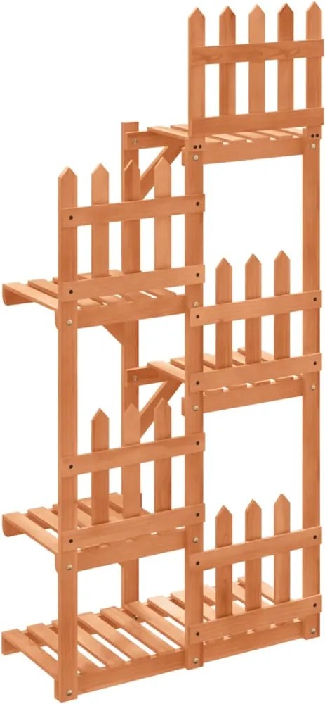 vidaXL tömör fenyőfa virágtartó állvány 60 x 25 x 130 cm
