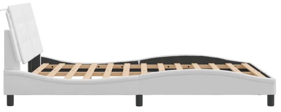 fehér műbőr ágykeret matrac nélkül Zadar 140x190 cm