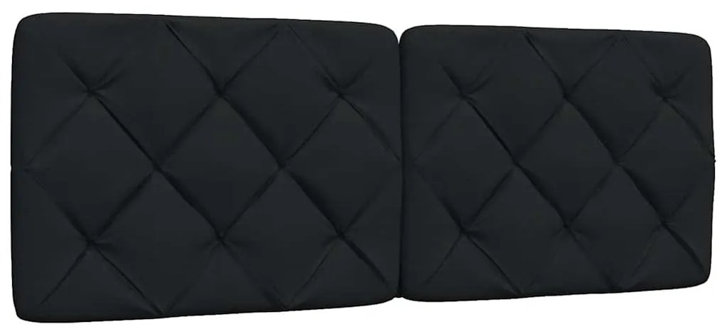fekete szövet ágykeret LED-ekkel matrac nélkül 120x200 cm
