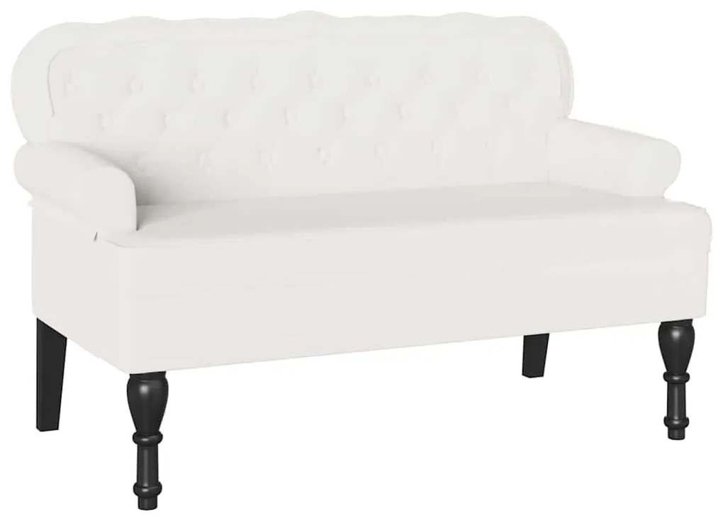 vidaXL Chesterfield Pad Fehér 119.5 x 64.5 x 75 cm Műbőr