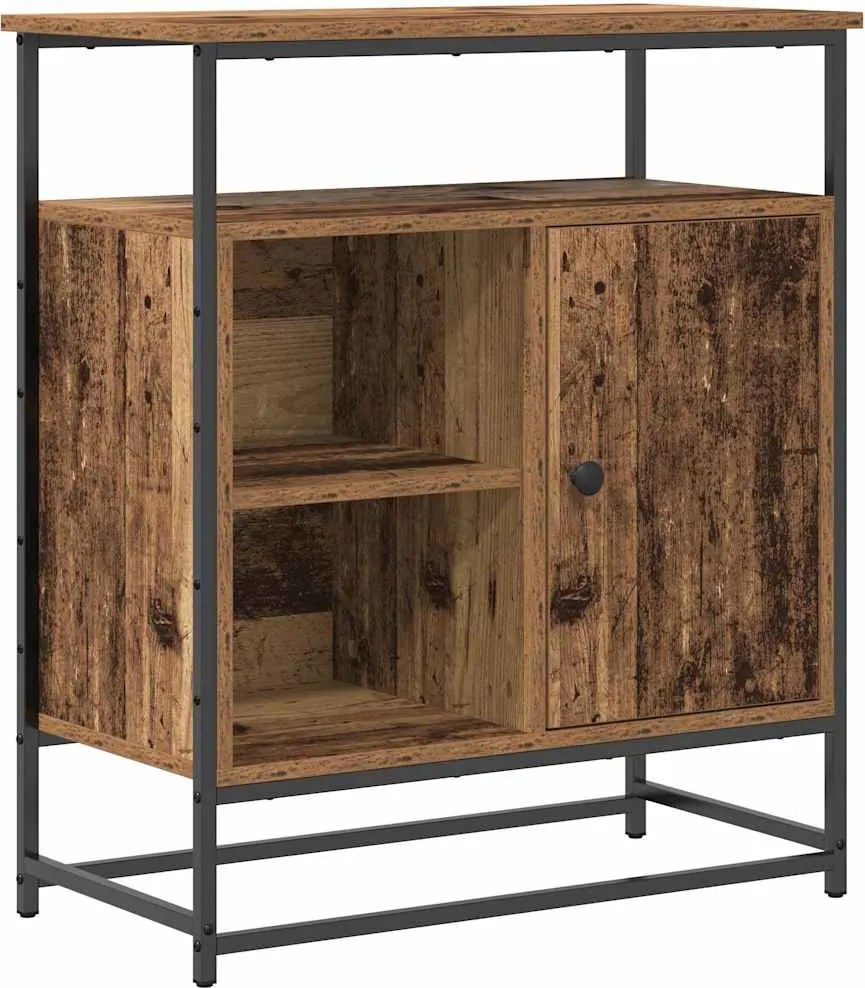 vidaXL Széf Öreg fa 69 x 35 x 80 cm Faanyag