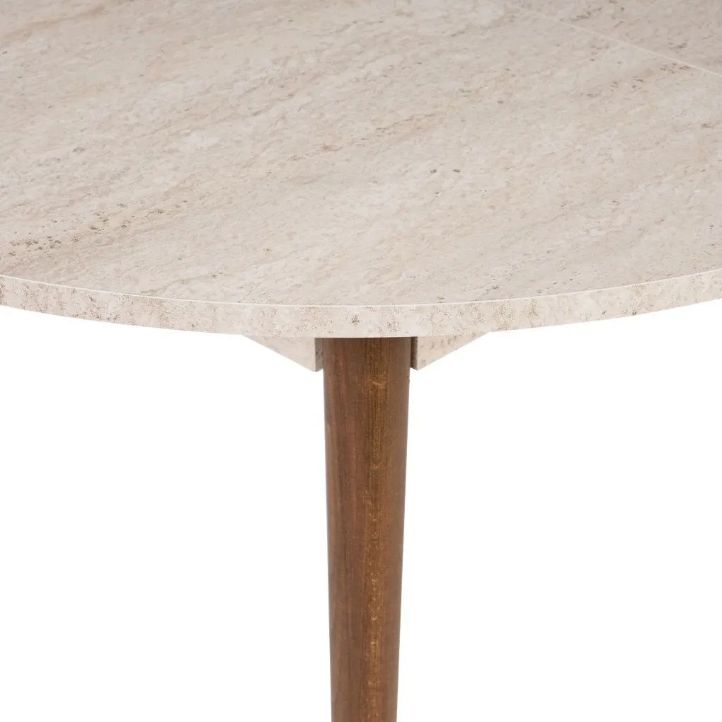 Viona étkezőasztal, travertin-barokk dió, 100 cm
