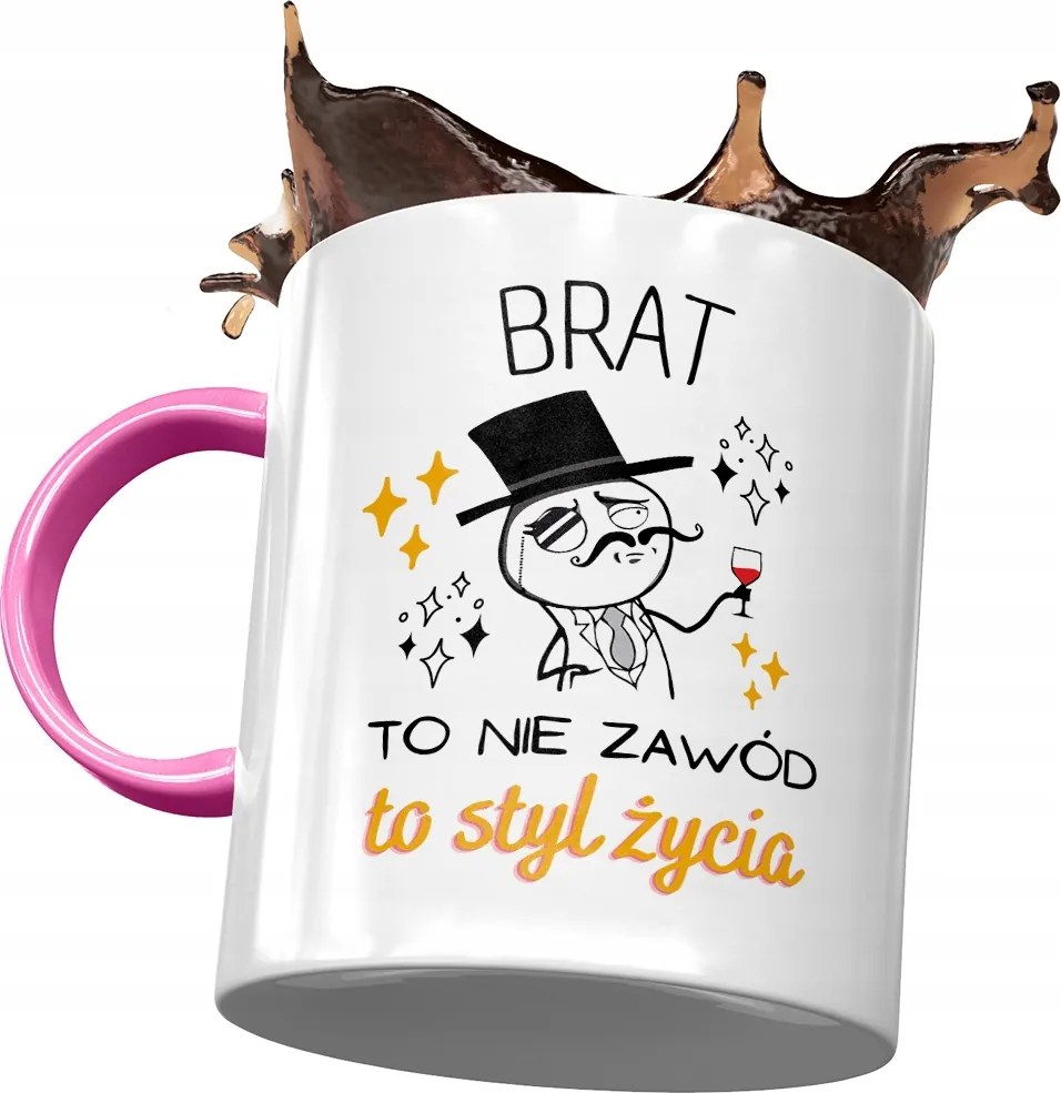 Rózsaszín Bögre Testvérnek Születésnapi Ajándék Nyomtatott Fotóval