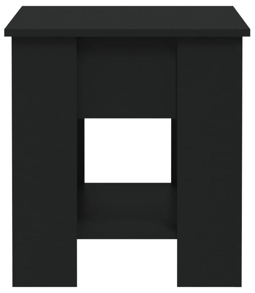 Fekete szerelt fa dohányzóasztal 101 x 49 x 52 cm
