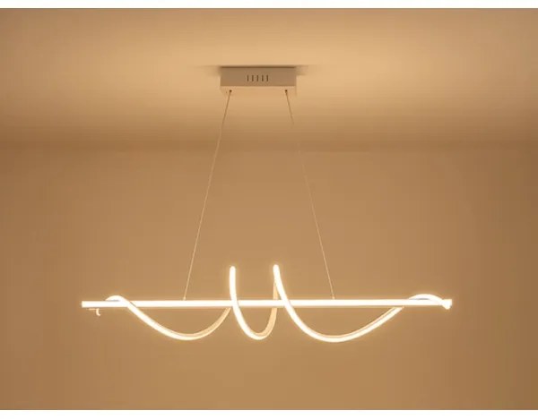 LED, fényerőszabályozható kábeles csillár LED/50W/230V 3000-6500K 100 cm + távirányítóval