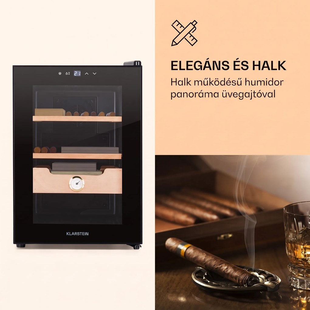 Klarstein El Presidente 37, humidor, 37 liter, 2 fiók, 1 cédrusfa rekesz