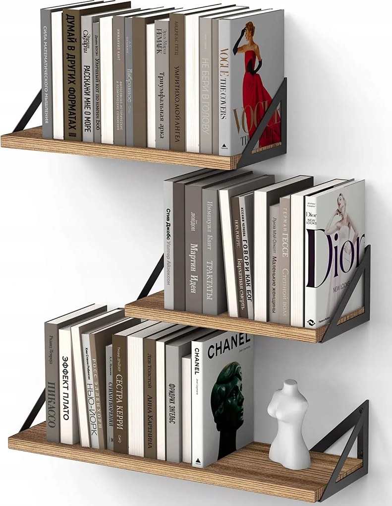 Bayka Lebegő polcok hálószoba dekorációhoz 3 db