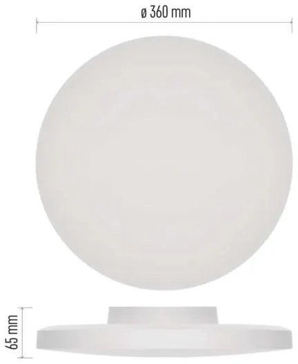 LED Fürdőszobai mennyezeti lámpa LED/18W/230V 3000/4000/5700K IP55 fehér