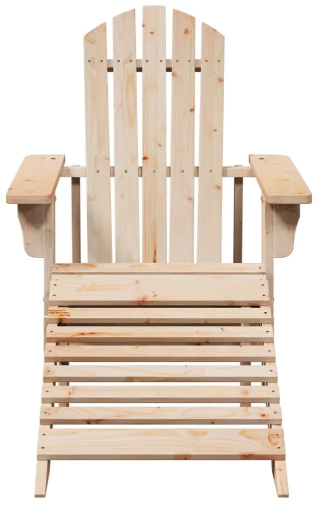tömör fenyőfa Adirondack szék zsámollyal