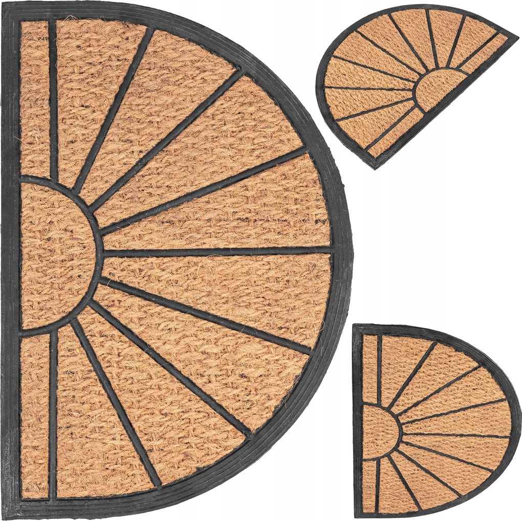 Lábtörlő Az Ajtó Alá Kókusz Csúszásgátló 40x60 Félkör Alakú