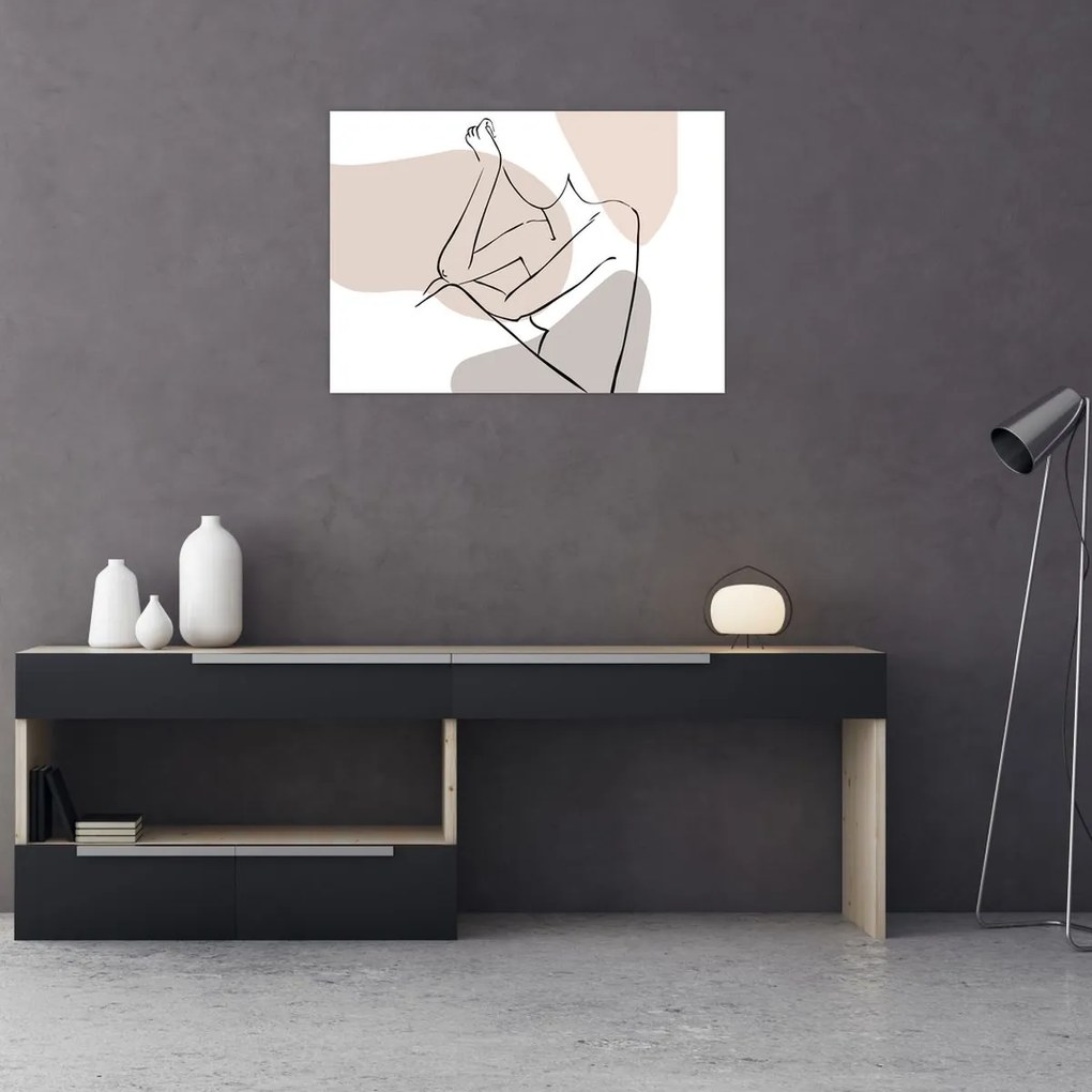 Kép - Női test vonal művészet N⁰1 (70x50 cm)