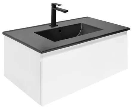 Fürdőszobaszekrény mosdókagylóval SAT B-WAY 79x30x45 cm fehér fényes BWAY80WU4BB